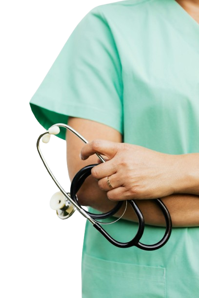 Smiling healthcare professional with stethoscope