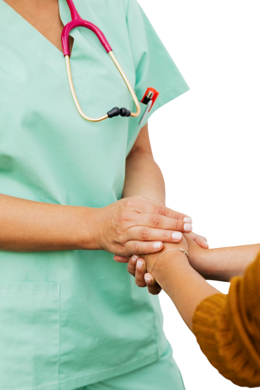 Smiling healthcare professional with stethoscope